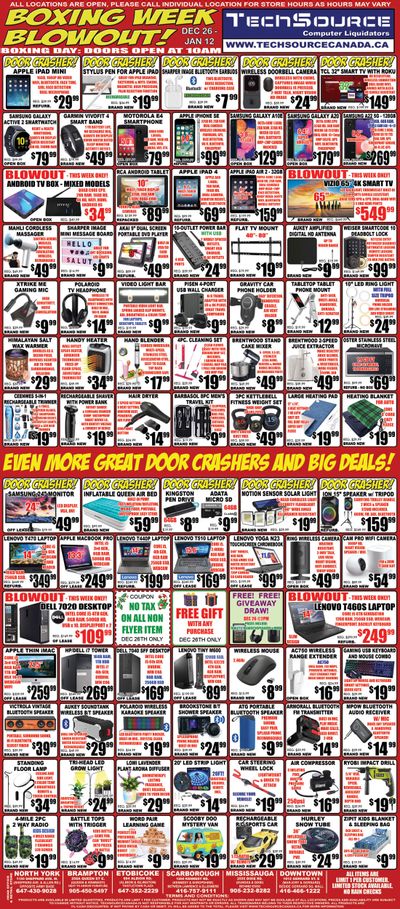 TechSource Boxing week Sale Flyer December 26 to January 12