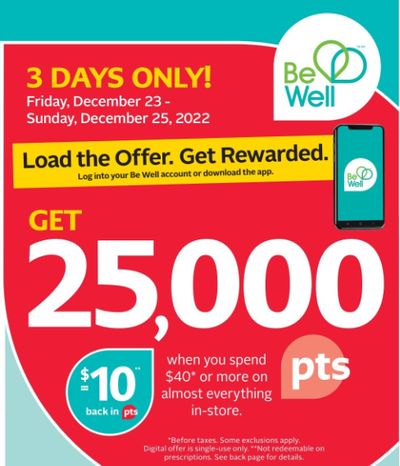 Rexall Canada Flyers Offers: Get 25,000 Be Well Points When You Spend $40 + Hot Deals