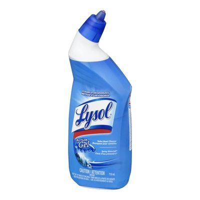 Lysol Toilet Bowl Cleaner, Action Gel, Spring Waterfall, 710ml, 8x Clinging Gel On Sale for $ 2.90 at Amazon Canada