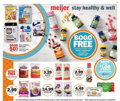 Meijer (MI) Weekly Ad Flyer Specials December 26 to January 7, 2023