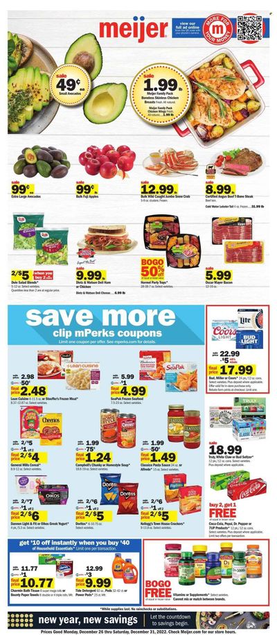 Meijer (OH) Weekly Ad Flyer Specials December 26 to December 31, 2022