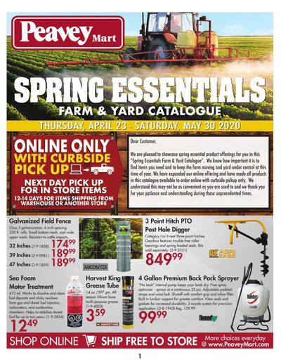 Peavey Mart Spring Essentials Catalogue April 23 to May 30
