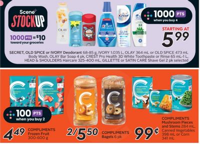 Sobeys Ontario: Get 1000 Scene Points When You Buy 4 Select P&G Products