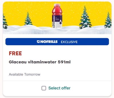 No Frills Canada 24 Days of Hauliday Yays Offers: Free Vitaminwater Digital Coupon