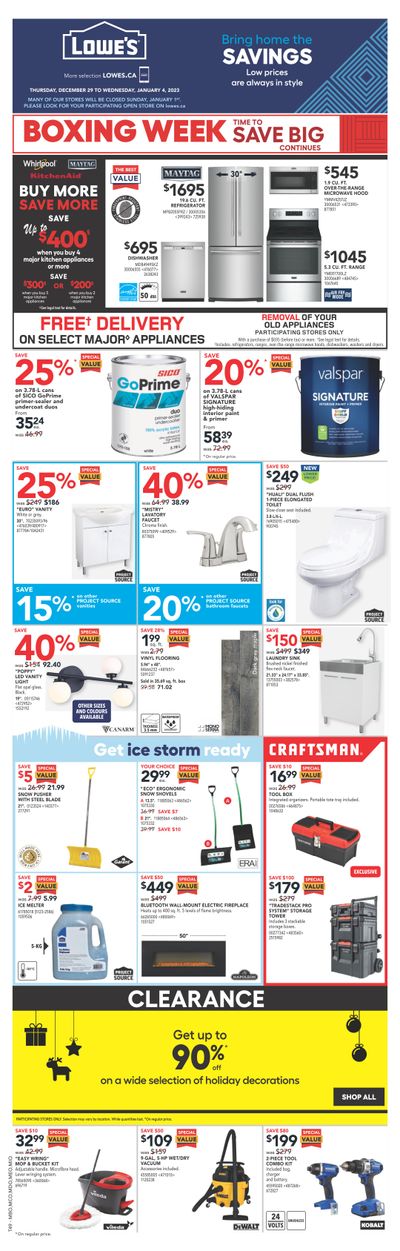 Lowe's (ON) Flyer December 29 to January 4