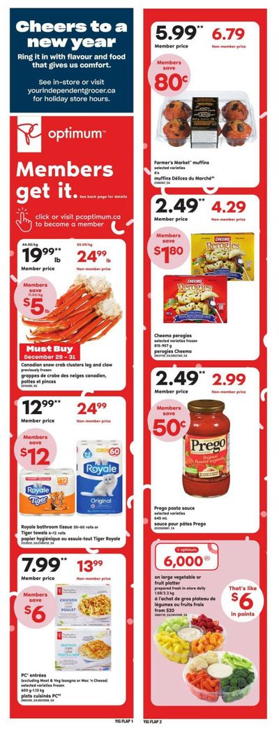 Independent Grocer (ON) Flyer December 29 to January 4