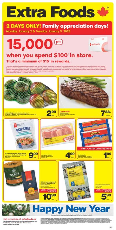 Extra Foods Flyer December 29 to January 4