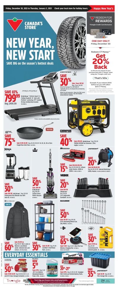 Canadian Tire (ON) Flyer December 30 to January 5