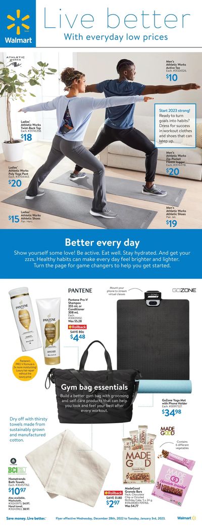 Walmart Live Better Flyer December 28 to January 3