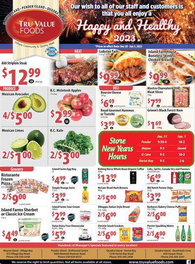 Tru Value Foods Flyer December 28 to January 3