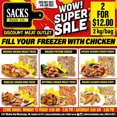 Sacks Food Co. Flyer December 29 to January 4