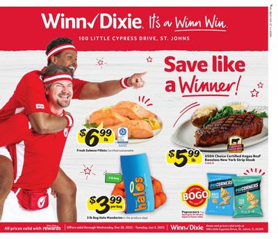 Winn Dixie (FL) Weekly Ad Flyer Specials December 28 to January 3, 2023