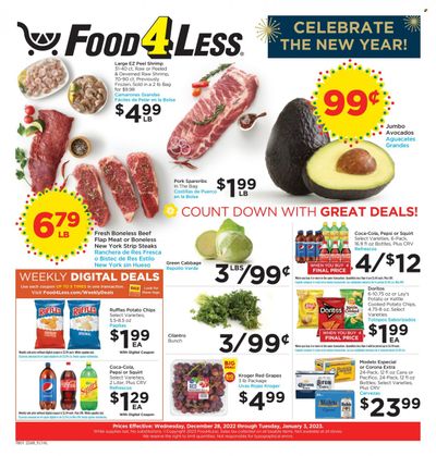 Food 4 Less (CA) Weekly Ad Flyer Specials December 28 to January 3, 2023
