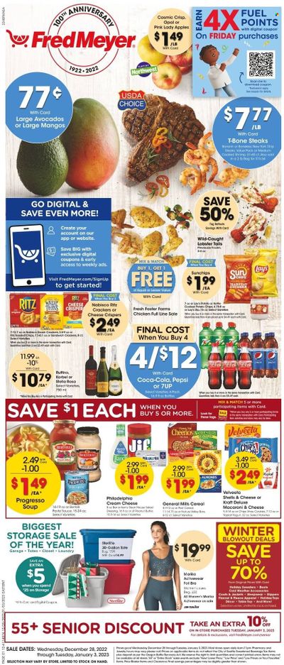 Fred Meyer Weekly Ad Flyer Specials December 28 to January 3, 2023