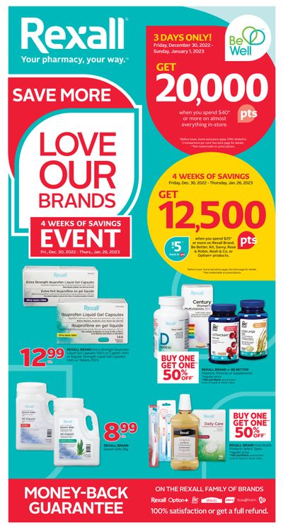 Rexall (AB, SK & MB) Flyer December 30 to January 5