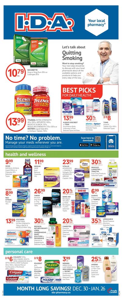 I.D.A. Pharmacy Monthly Flyer December 30 to January 26
