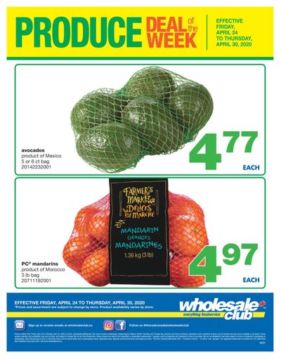 Wholesale Club (West) Produce Deal of the Week Flyer April 24 to 30