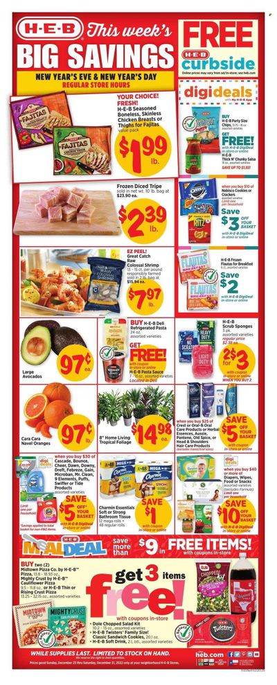 H-E-B (TX) Weekly Ad Flyer Specials December 25 to December 31, 2022