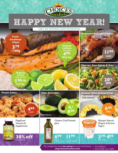 Choices Market Flyer December 29 to January 4