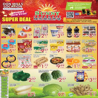 Sunny Foodmart (Don Mills) Flyer December 30 to January 5