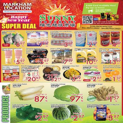 Sunny Foodmart (Markham) Flyer December 30 to January 5