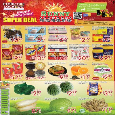 Sunny Foodmart (Etobicoke) Flyer December 30 to January 5
