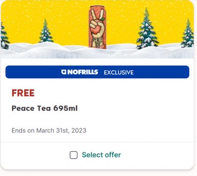 No Frills Canada 24 Days of Hauliday Yays Offers: Load Your Free Peace Tea Digital Coupon!