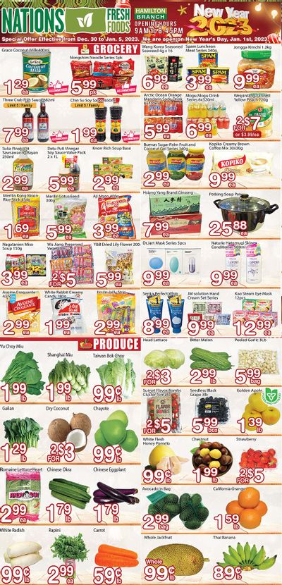 Nations Fresh Foods (Hamilton) Flyer December 30 to January 5