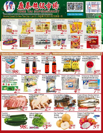 Tone Tai Supermarket Flyer December 30 to January 5