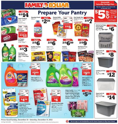 Family Dollar Weekly Ad Flyer Specials December 25 to December 31, 2022