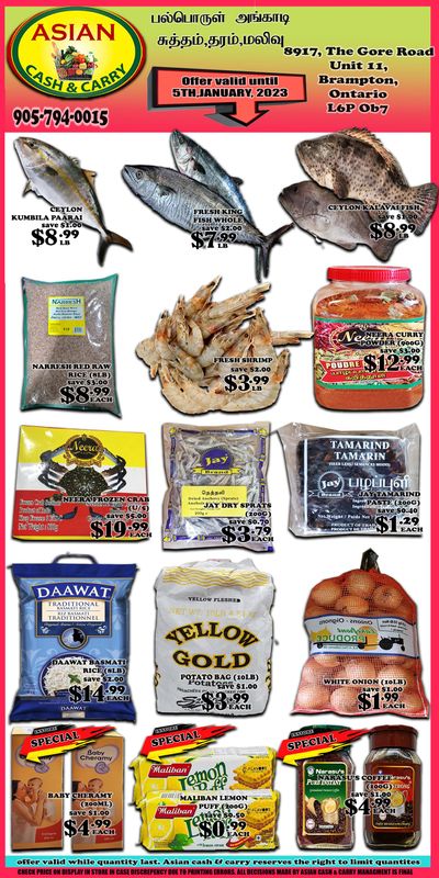 Asian Cash & Carry Flyer December 30 to January 5