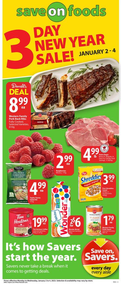 Save On Foods (BC) Flyer January 2 to 4