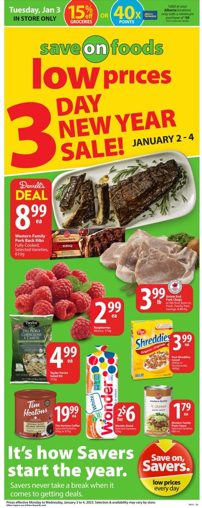 Save On Foods (AB) Flyer January 2 to 4