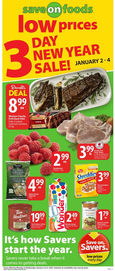 Save On Foods (SK) Flyer January 2 to 4