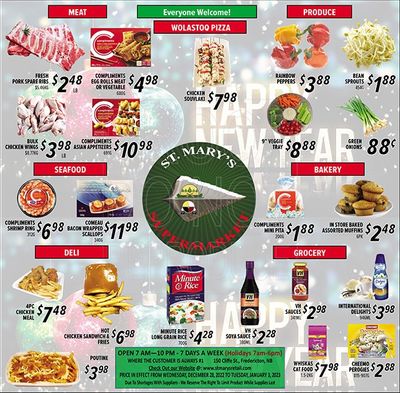 St. Mary's Supermarket Flyer December 28 to January 3