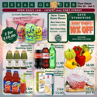Urban Grocer Flyer December 30 to January 5