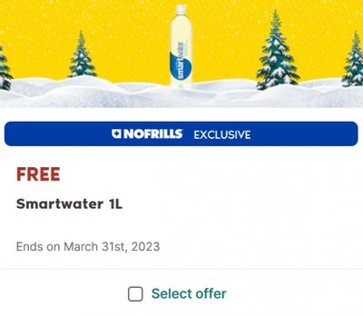 No Frills Canada 24 Days of Hauliday Yays Offers: Get A Free 1L Smartwater