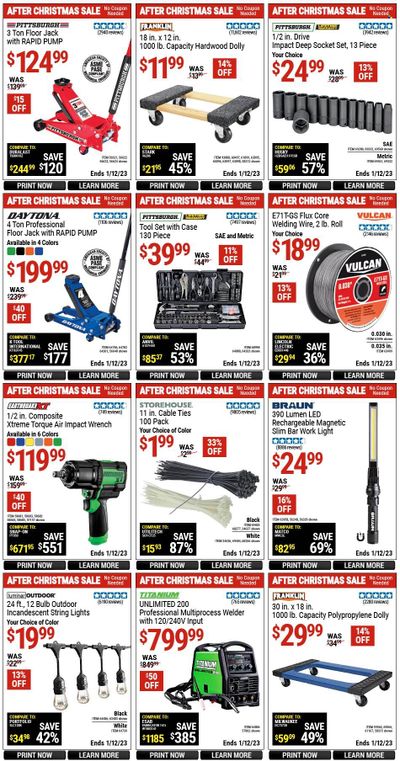 Harbor Freight Weekly Ad Flyer Specials December 27 to January 12, 2023