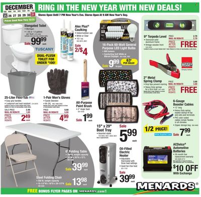 Menards Weekly Ad Flyer Specials December 25 to December 31, 2022