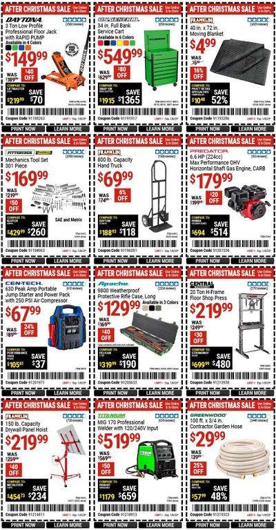 Harbor Freight Weekly Ad Flyer Specials December 27 to January 8, 2023
