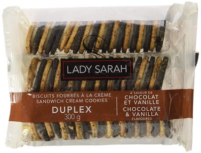 Lady Sarah Sandwich Cookies - Vanilla & Chocolate Cream Cookies Snacks 300g - Kosher Certified on Sale for $1.41 at Amazon Canada