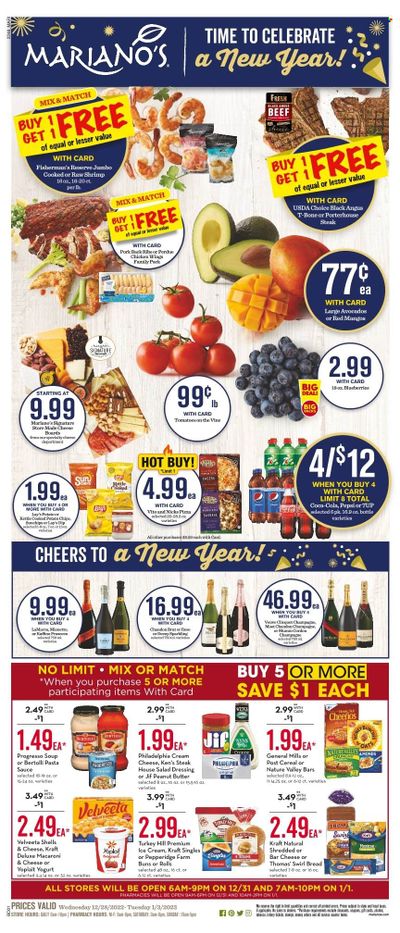 Mariano’s (IL) Weekly Ad Flyer Specials December 28 to January 3, 2023