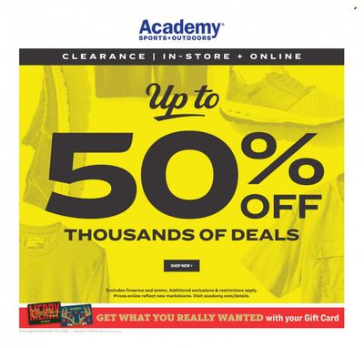 Academy Sports + Outdoors Weekly Ad Flyer Specials December 25 to January 1, 2023