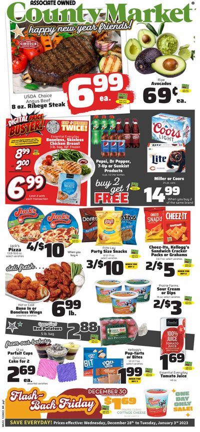County Market (IL, IN, MO) Weekly Ad Flyer Specials December 28 to January 3, 2023