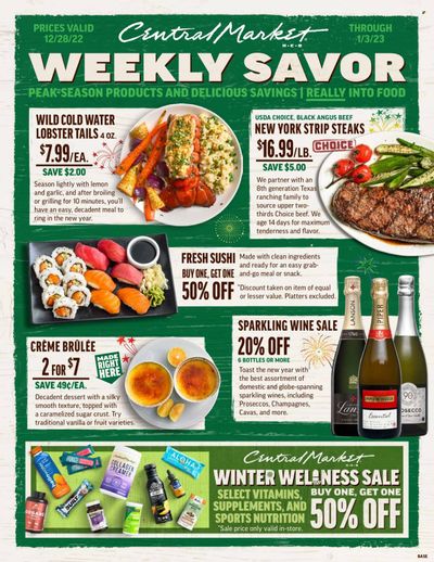 Central Market (TX) Weekly Ad Flyer Specials December 28 to January 3, 2023