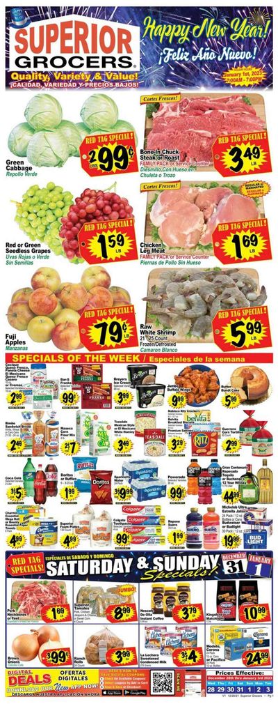 Superior Grocers (CA) Weekly Ad Flyer Specials December 28 to January 3, 2023