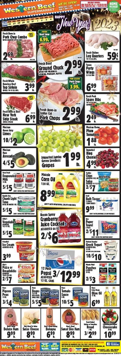 Western Beef (FL, NY) Weekly Ad Flyer Specials December 26 to January 4, 2023