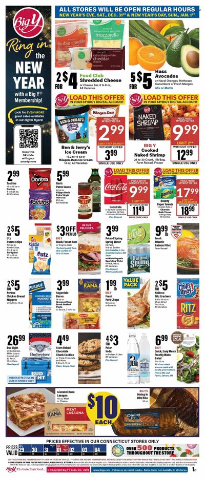 Big Y (CT) Weekly Ad Flyer Specials December 29 to January 4, 2023