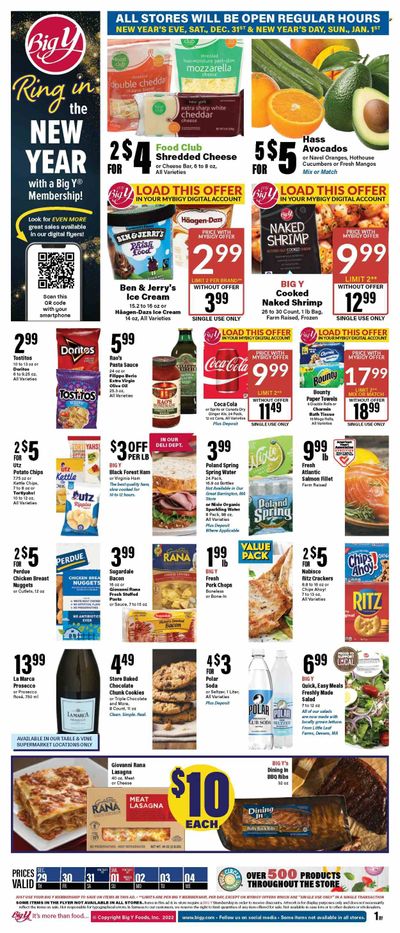 Big Y (MA) Weekly Ad Flyer Specials December 29 to January 4, 2023
