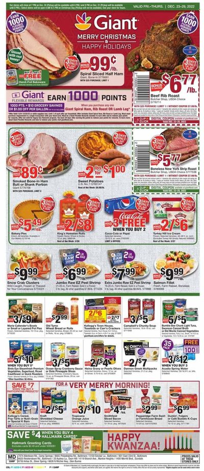 Giant Food (DE, MD, VA) Weekly Ad Flyer Specials December 23 to December 29, 2022